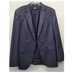 BOSS REGULAR-FIT SUIT IN PATTERNED STRETCH WOOL